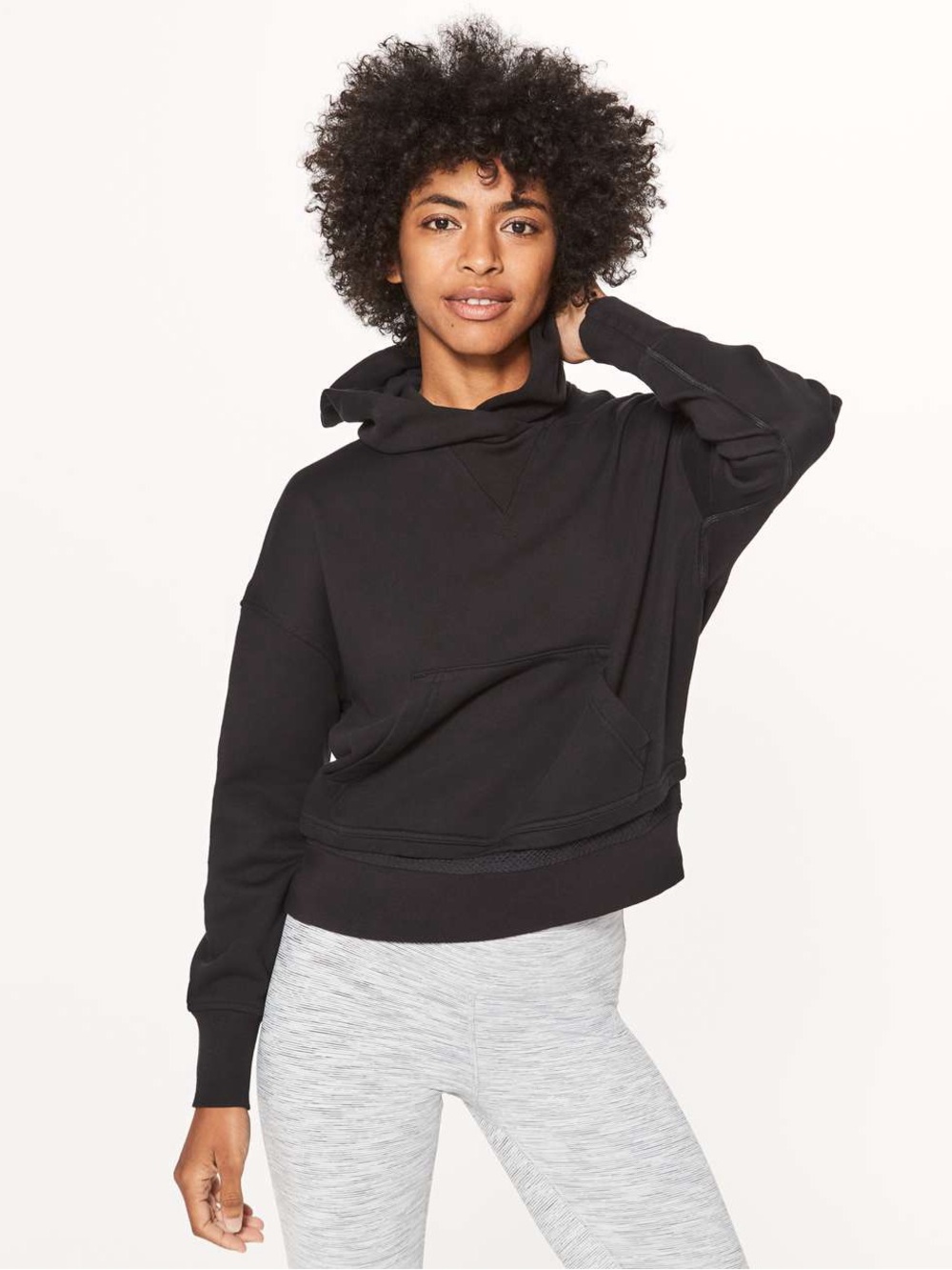 Lululemon Warm Down Hoodie Black Best Fit Small | Soft Cotton Blend Pullover